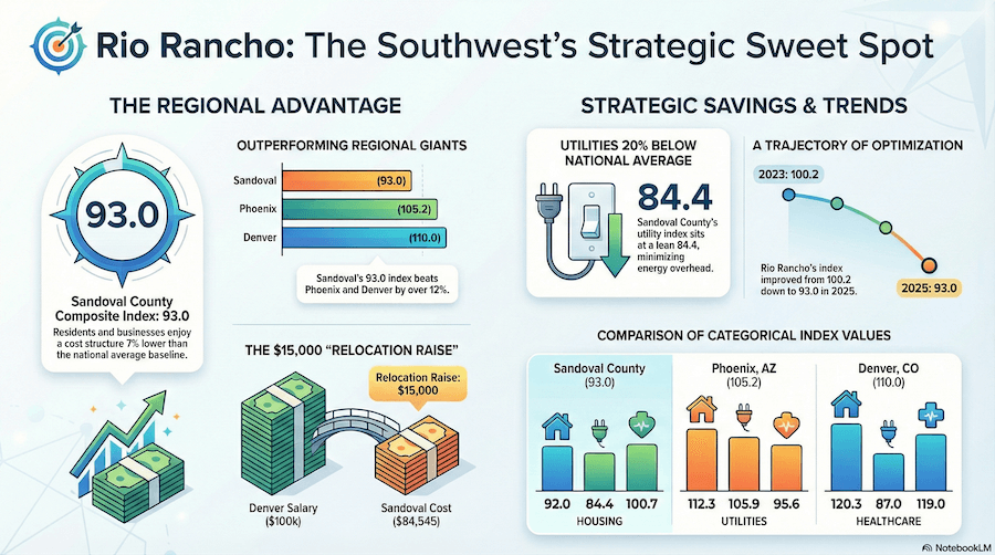 Cost of Living 2025 Annual Index: Why Rio Rancho is the Southwest’s Strategic Sweet Spot for 2026 Cost of Living Index New Mexico 2025