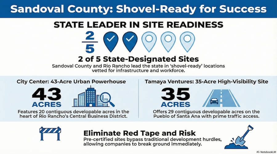 Sandoval County Leads the Charge: Two Local Sites Named Among New Mexico's First "Strategic Development Sites" NM Site Readiness Sites